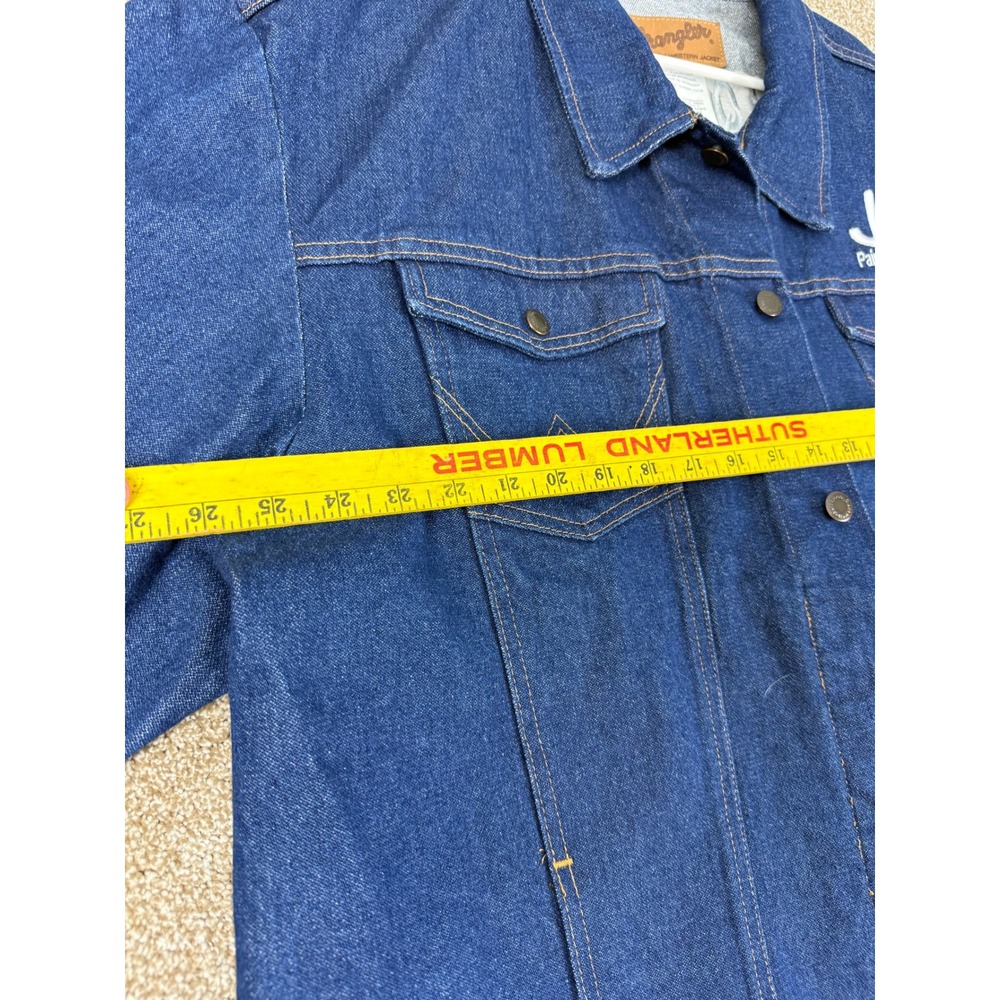VTG Wrangler Mens 2XT XXL Blue Denim Western Jacket Cowboy Workwear Tall Trucker - Picture 6 of 13
